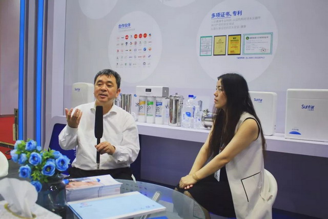 蓝伟光在上海国际水展上畅谈三达膜最新纳滤净水技术 蓝伟光在上海国际水展上畅谈三达膜最新纳滤净水技术