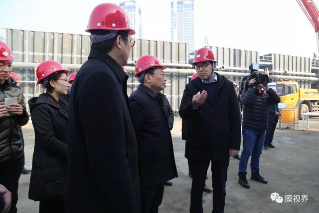 南京市委书记视察凯米膜正在承建湖滨水质净化站项目 南京市委书记视察凯米膜正在承建湖滨水质净化站项目