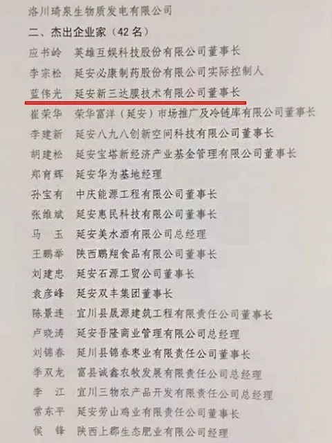 延安市民营经济发展大会授蓝伟光“杰出民营企业家” 延安市民营经济发展大会授蓝伟光“杰出民营企业家”